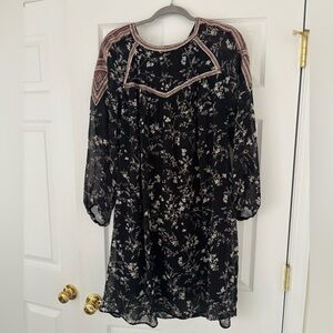 Daniel Rainn 2X floral black dress